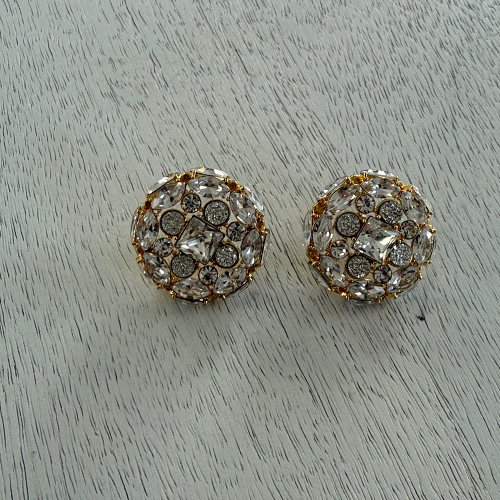 J.Crew Gold and Stone Stud Earrings